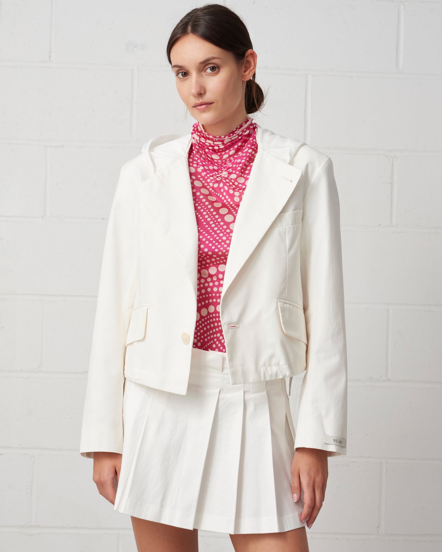 The Cropped Hooded Blazer