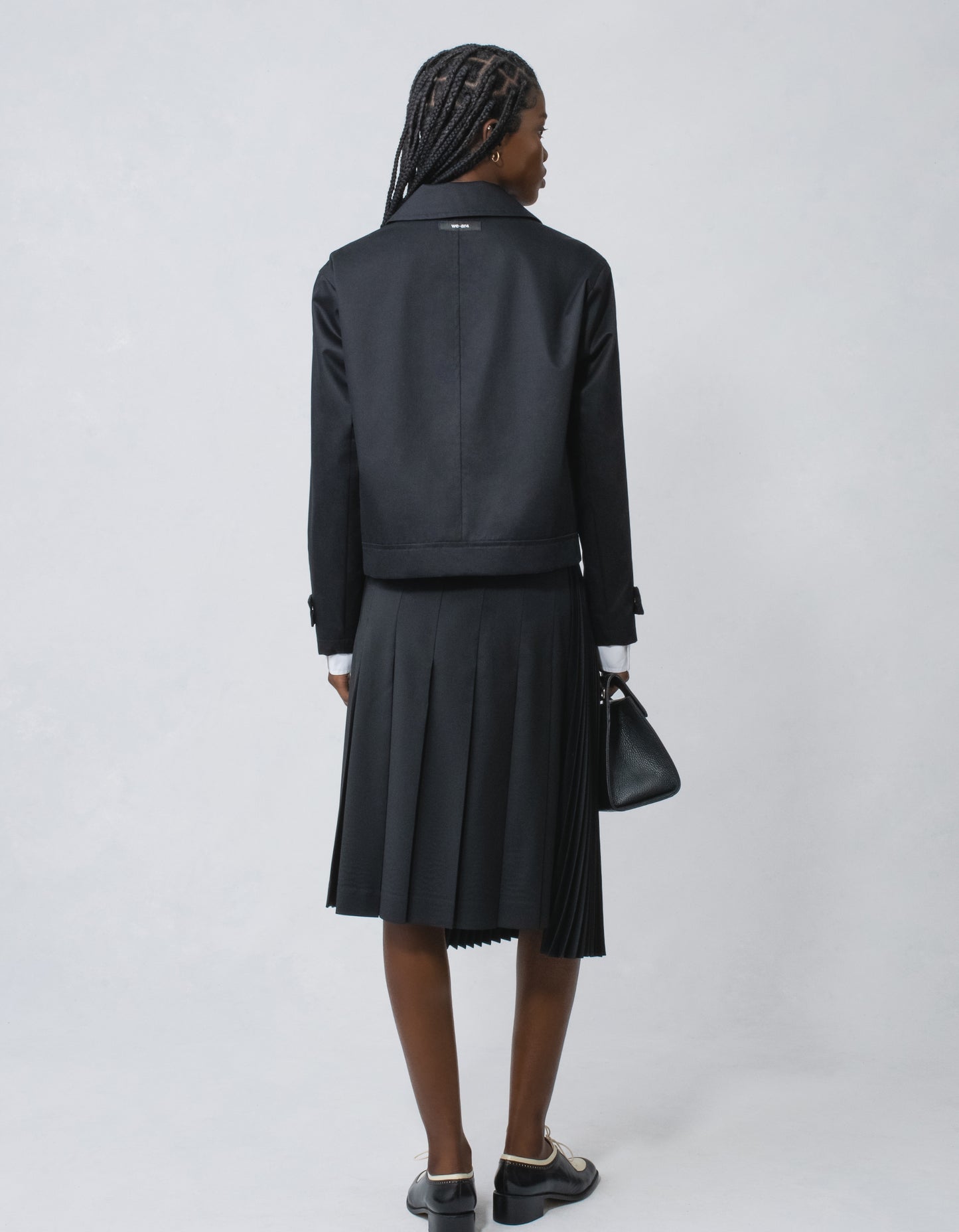 Asymmetric Pleated Skirt
