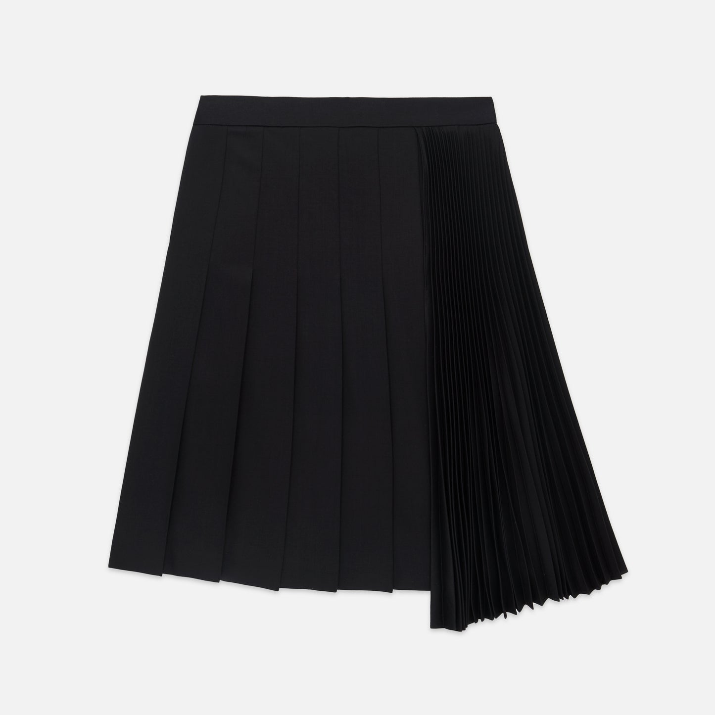 Asymmetric Pleated Skirt