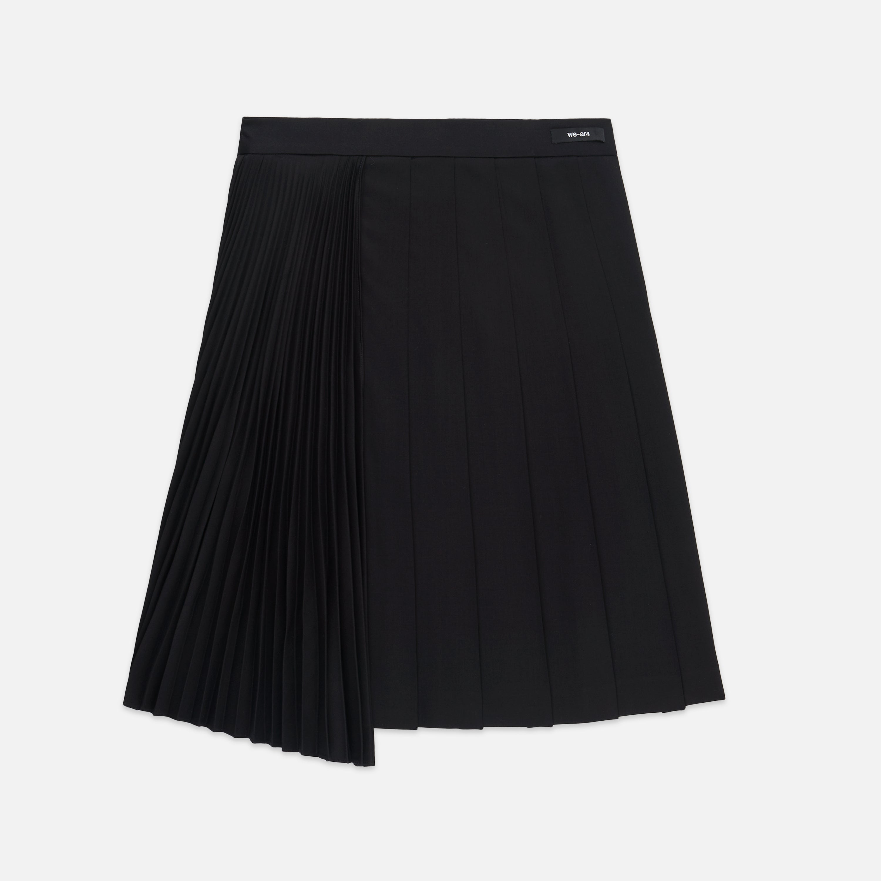 Asymmetric Pleated Skirt