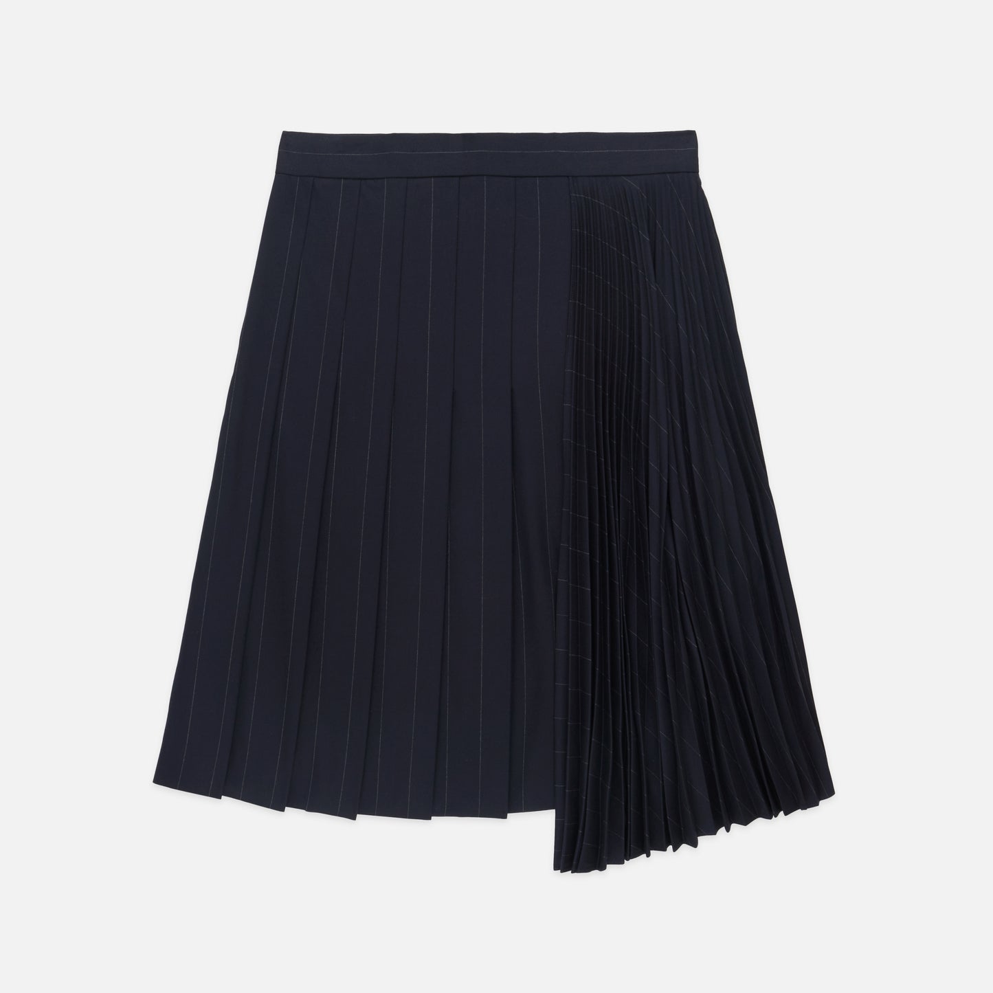 Asymmetric Pleated Skirt
