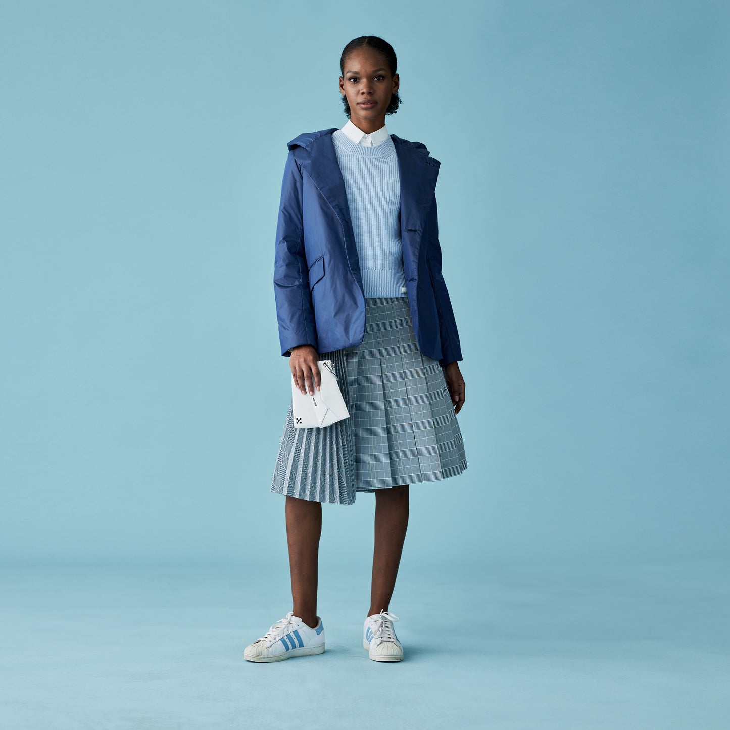 Asymmetric Pleated Skirt