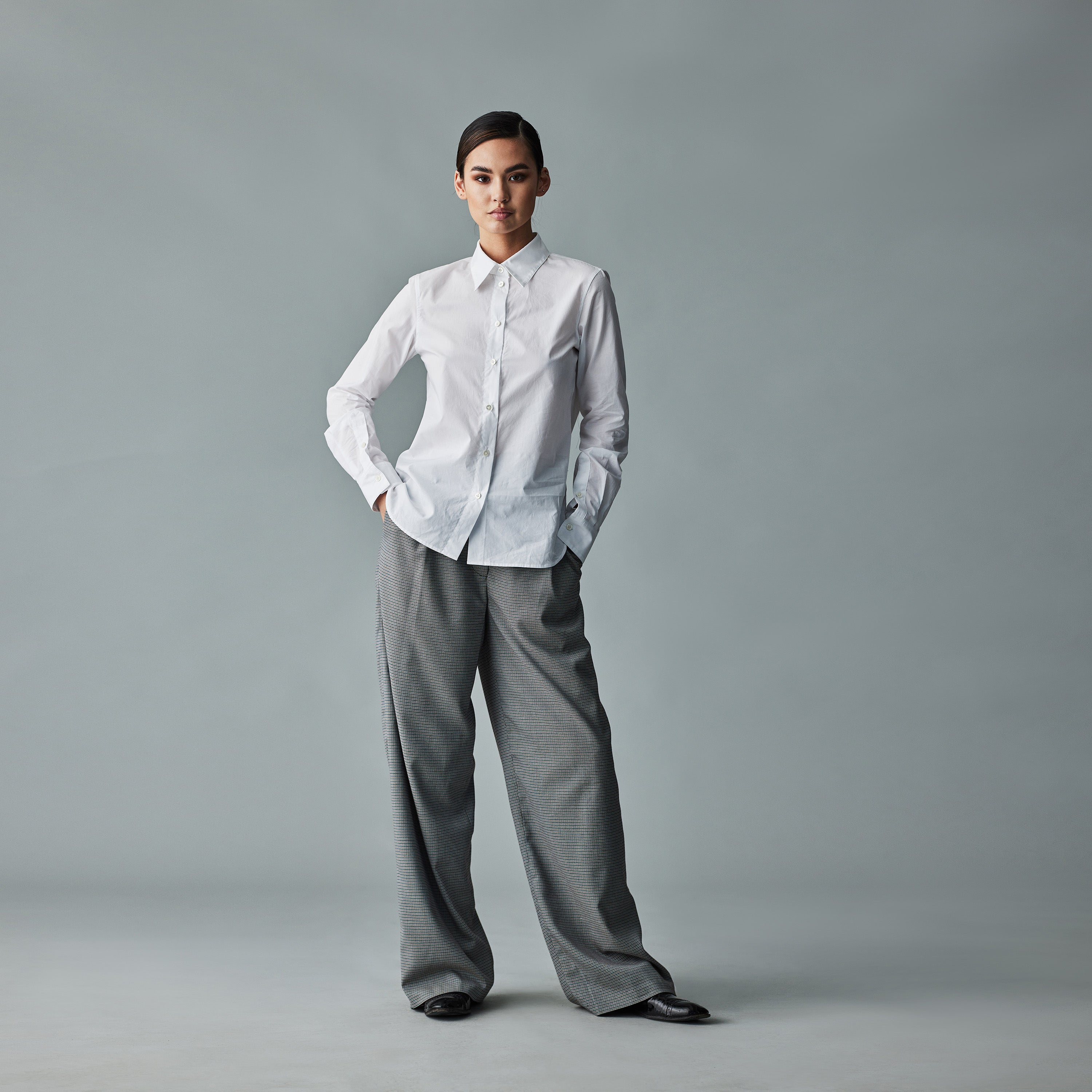 Fitted Collared Shirt Bright White / S Fitted Collared Shirt Bright White / S