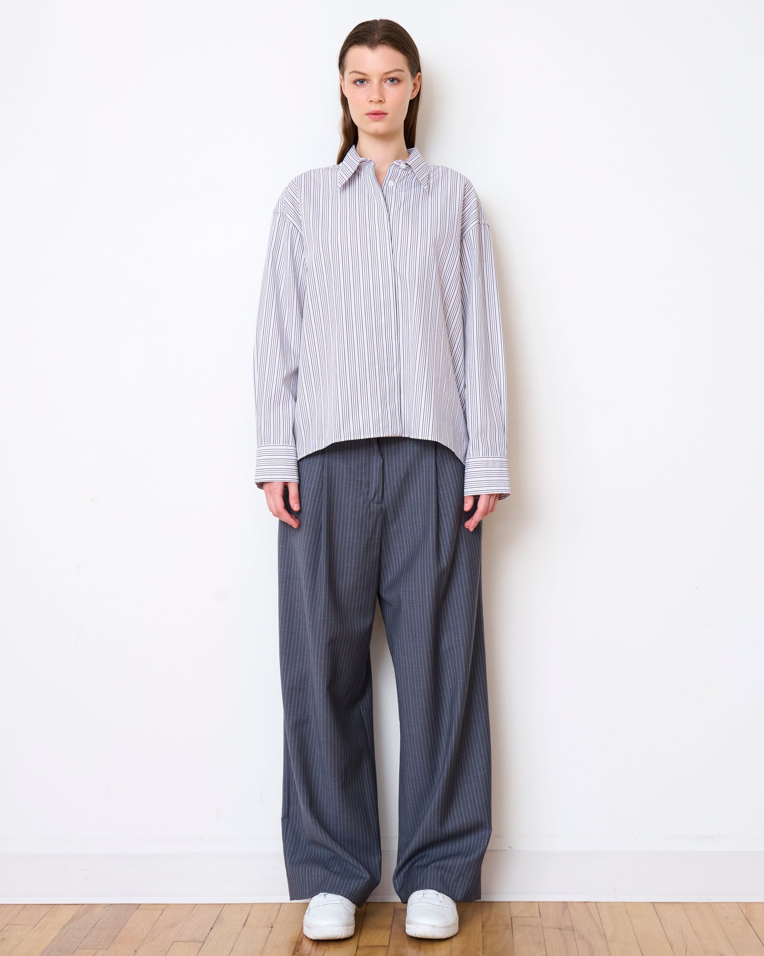 Picture of Oversized High-Low Button-Up Shirt - Women's