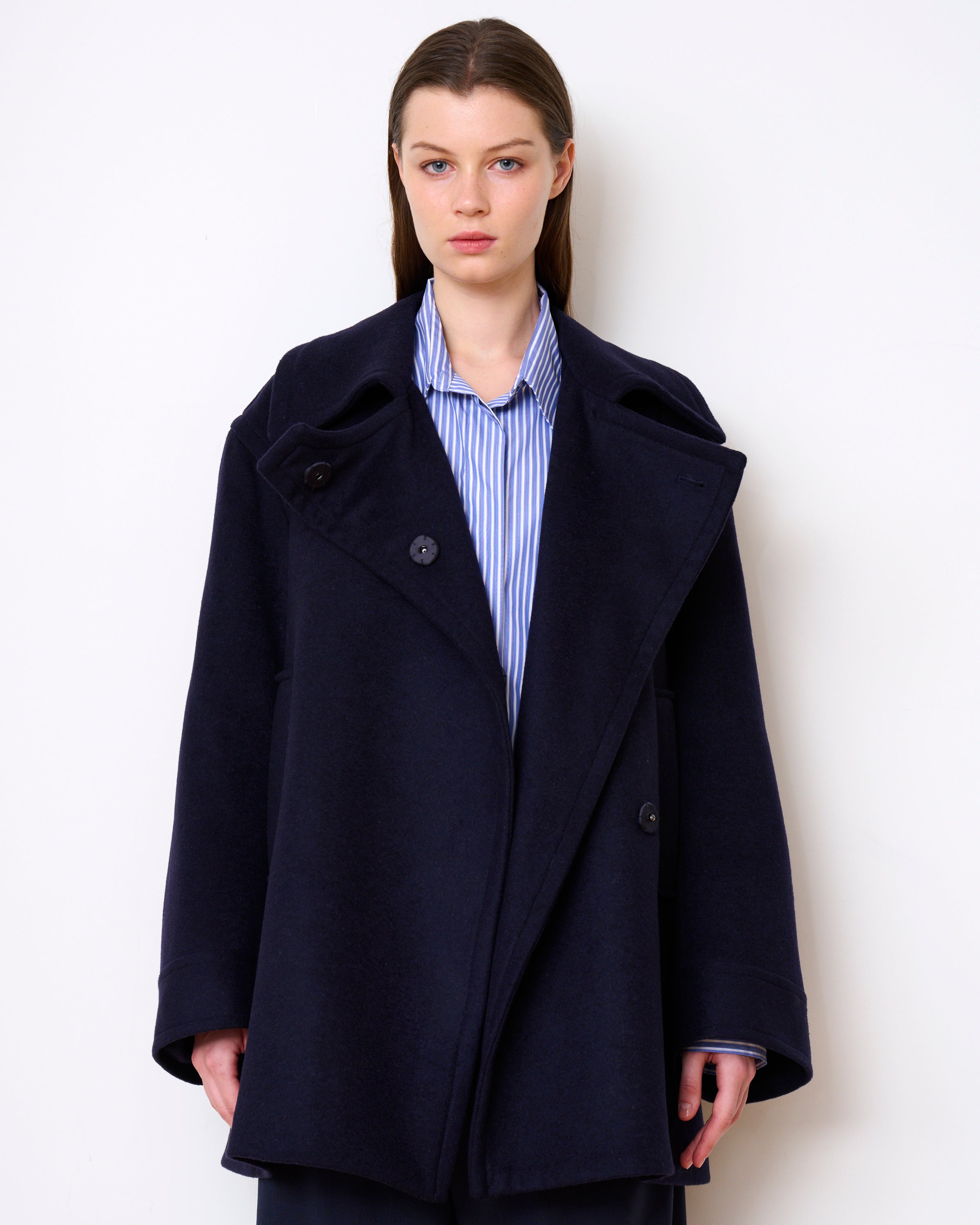 Navy blue peacoat online