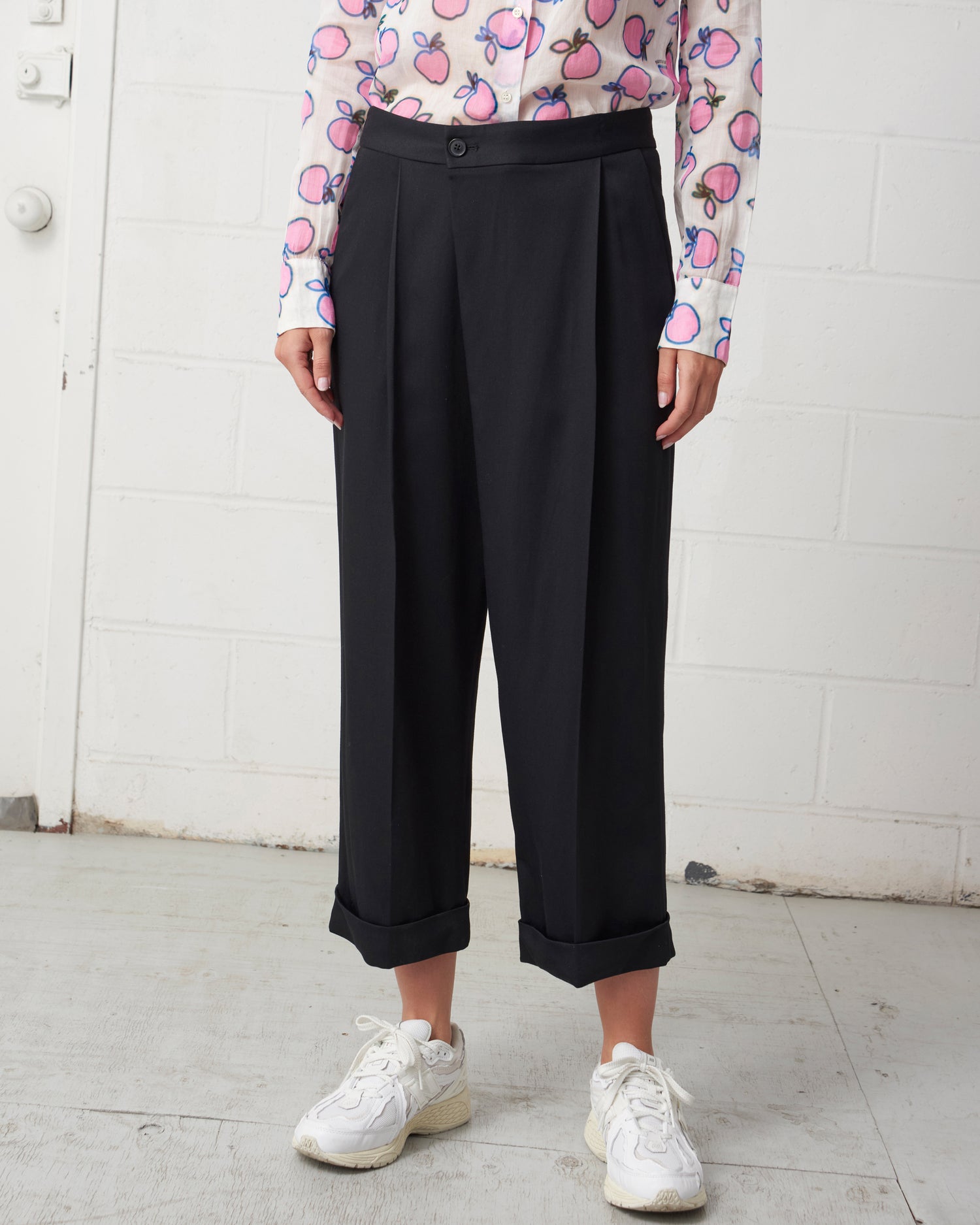 Picture of Asymmetrical Cropped Wide-Leg Culottes - Women's