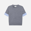 Grey/Blue Pinstripe