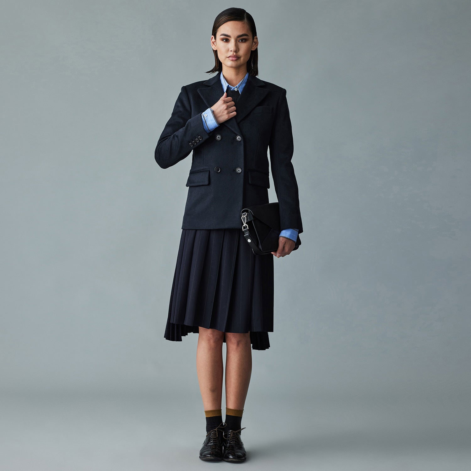 Model wearing WE-AR4 Capsule 003: Perspective ready-to-wear