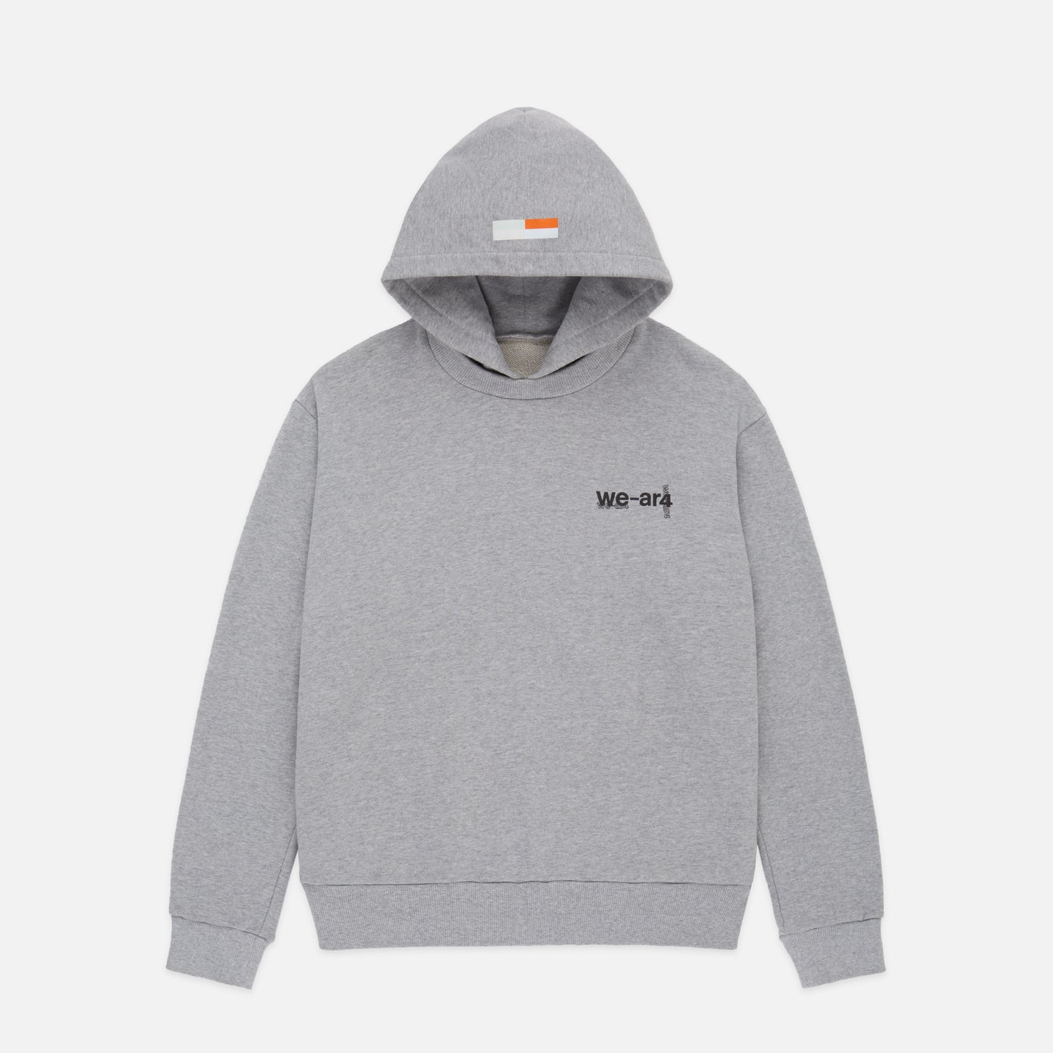 Picture of White & Gray Printed Logo Hoodie - Women's