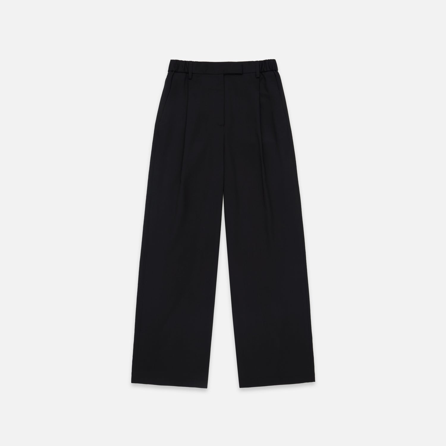 Picture of Black & Navy Wide-Leg Pleated Pants - Women's